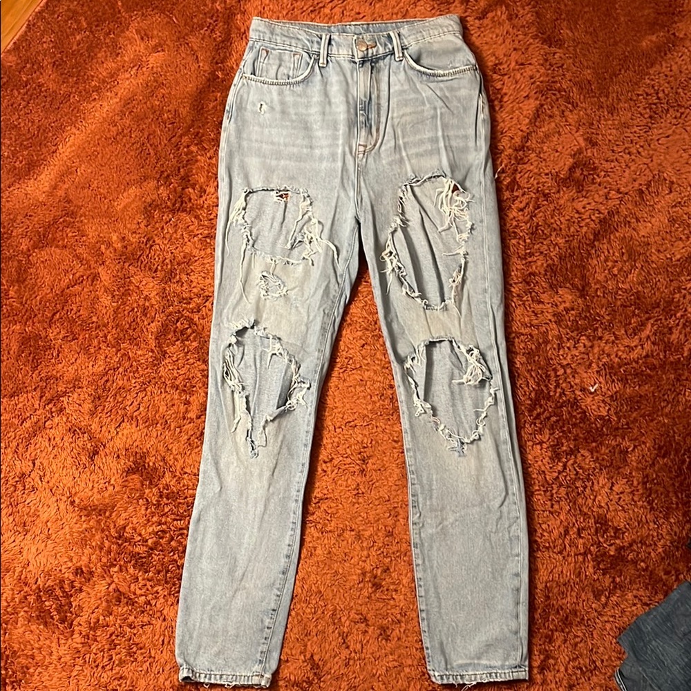 Distressed Light Blue Women's Jeans